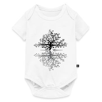 Tree Reflection Forest Nature Protection Outdoor Love - Baby Premium short-sleeve bodysuit - white - Front