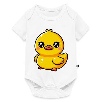 Ente Ente Ente Ente Ente - Baby Premium Kurzarmbody - Weiß - Vorne