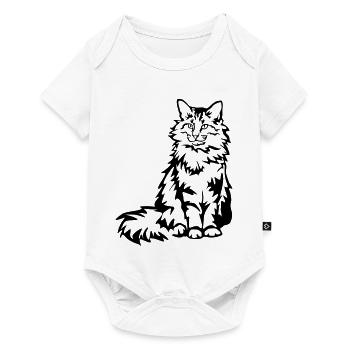 Norwegian Forest Cat - Baby Premium short-sleeve bodysuit - white - Front