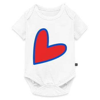 HERZ. PAPA. MAMA. Junggesellinnenabschied. BEBE. KIND. HERZ. FEST - Baby Premium Kurzarmbody - Weiß - Vorne