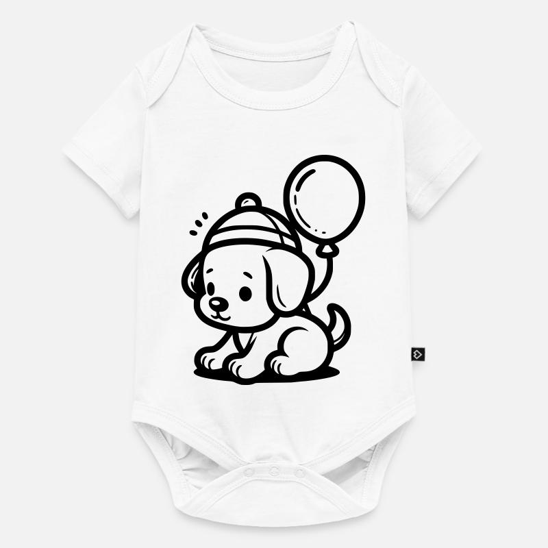 Chiot - Body à manches courtes Premium Bébé - blanc