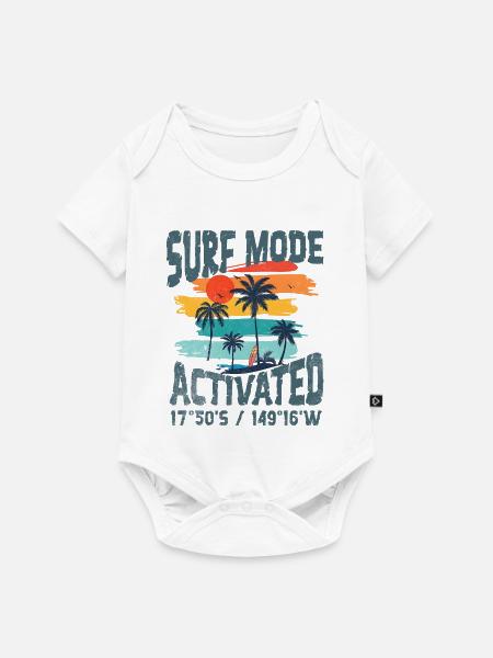 Surf-Modus aktiviert - Baby Premium Kurzarmbody - Weiß