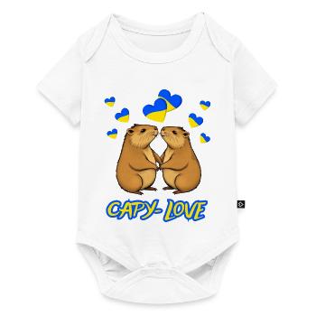 Capy - Love, Capybara - Baby Premium Kurzarmbody - Weiß - Vorne