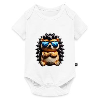 hérisson cool - Body à manches courtes Premium Bébé - blanc - Devant