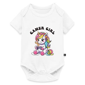 Gamer Girl - Baby Premium Kurzarmbody - Weiß - Vorne