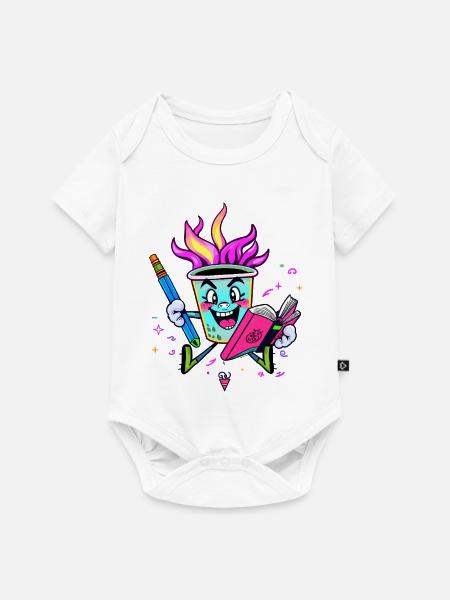 Coole Kaffeebecher - Baby Premium Kurzarmbody - Weiß