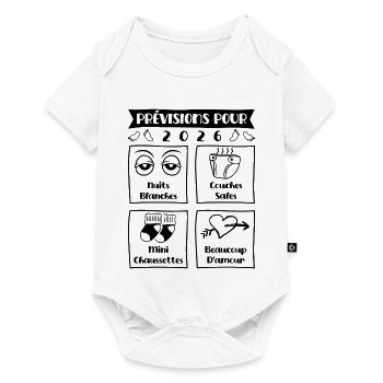 Predictions for 2026, future mama, future dad - Baby Premium short-sleeve bodysuit - white - Front