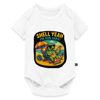 Shell yes – Sun Safe Turtle - Baby Premium short-sleeve bodysuit - white - Front