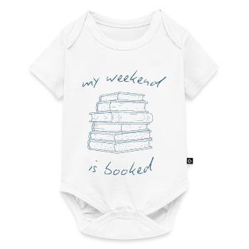 My Weekend Is Booked Funny Book Lover - Baby Premium short-sleeve bodysuit - white - Front