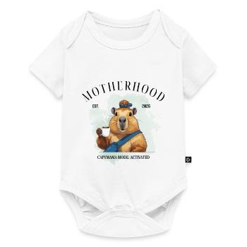 Capymama Mode Activated – Motherhood 2026 - Baby Premium short-sleeve bodysuit - white - Front