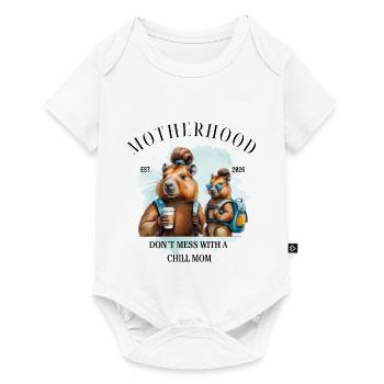 Chill Mom 2026 – Ne Pas Toucher à une Chill Mom - Body à manches courtes Premium Bébé - blanc - Devant