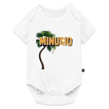 Tropical palm tree with Minusio lettering - Baby Premium short-sleeve bodysuit - white - Front