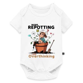 Overthinking? Time for repotting! - Baby Premium short-sleeve bodysuit - white - Front