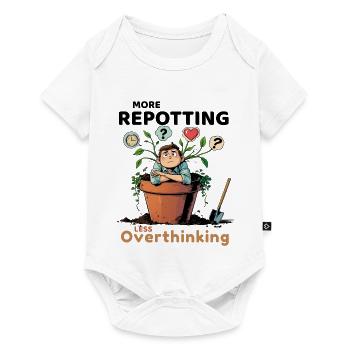 Overthinking? Time for repotting! - Baby Premium short-sleeve bodysuit - white - Front