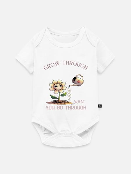 Kraft durch Krisen – Blumensymbolik - Baby Premium Kurzarmbody - Weiß