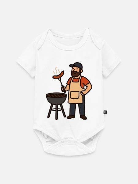 Gemütlicher Grillabend mit BamBam - Baby Premium Kurzarmbody - Weiß
