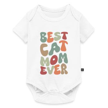 Best Cat Mom Ever funny autumn - Baby Premium short-sleeve bodysuit - white - Front
