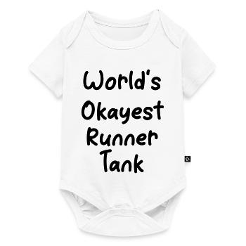 Abstract play of colors on dark background - Baby Premium short-sleeve bodysuit - white - Front