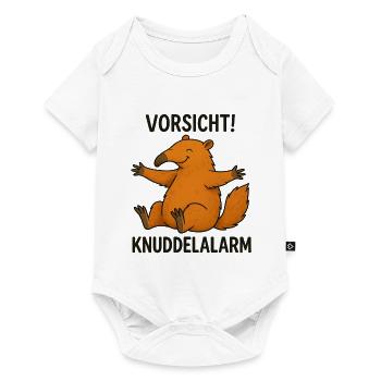 Coati Teddy Bear Cuddle Cute Love Warning - Baby Premium short-sleeve bodysuit - white - Front