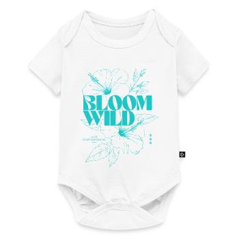 Bloom Wild Floral Typography Design - Baby Premium short-sleeve bodysuit - white - Front