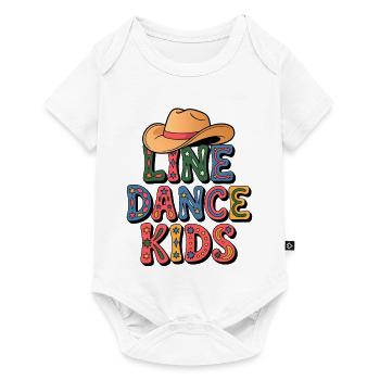 Danse en ligne Western pour enfants - Body à manches courtes Premium Bébé - blanc - Devant