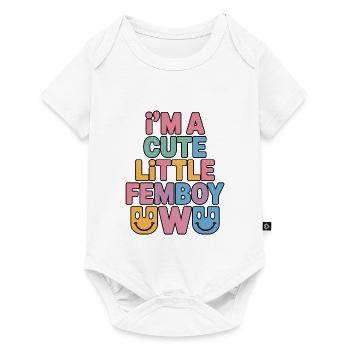 I'm a cute little femboy UwU - Baby Premium short-sleeve bodysuit - white - Front