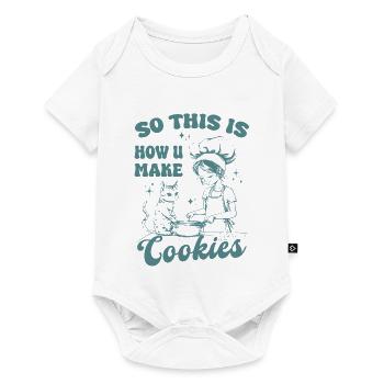 Voici donc comment vous faites des cookies - Body à manches courtes Premium Bébé - blanc - Devant