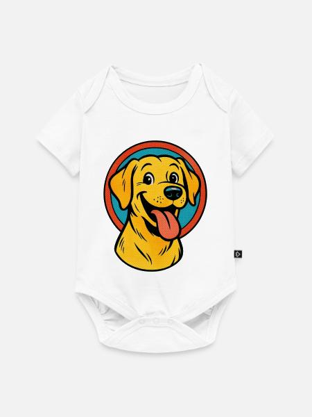 Labrador Retriever Pop Art - Baby Premium Kurzarmbody - Weiß