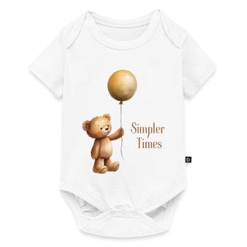 Teddy Bear with Balloon Simpler Times - Baby Premium short-sleeve bodysuit - white - Front