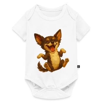 Laughing Chihuahua Cartoon Dog - Baby Premium short-sleeve bodysuit - white - Front