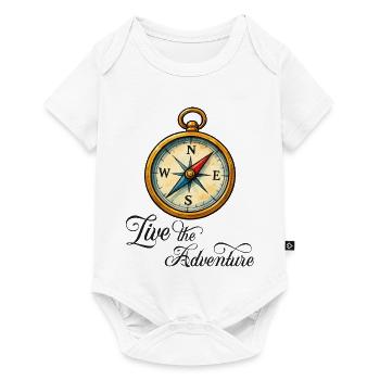 Compass motif Live the Adventure - Baby Premium short-sleeve bodysuit - white - Front