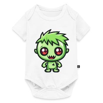 Zombie Halloween Bande dessinée effrayante - Body à manches courtes Premium Bébé - blanc - Devant