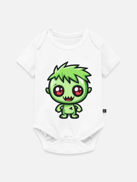 Zombie Halloween Gruselig Comic - Baby Premium Kurzarmbody - Weiß