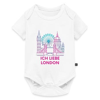 Déclaration d’amour de Londres néon - Body à manches courtes Premium Bébé - blanc - Devant