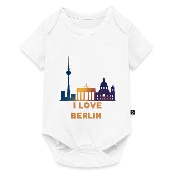 J’adore le dégradé de la skyline de Berlin - Body à manches courtes Premium Bébé - blanc - Devant