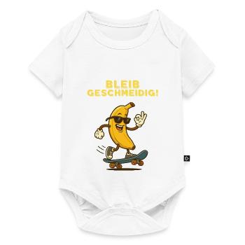 banane planche à roulettes rester souple illustration - Body à manches courtes Premium Bébé - blanc - Devant