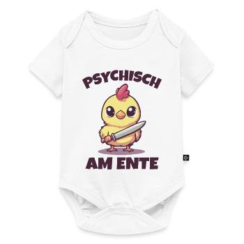 Psychiquement sur le canard drôle de dicton - Body à manches courtes Premium Bébé - blanc - Devant
