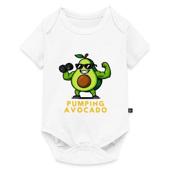 Pompage Avocat Fitness Fruit Légume Design - Body à manches courtes Premium Bébé - blanc - Devant