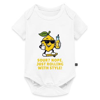 Citrus Skater: Rolling in Style - Baby Premium short-sleeve bodysuit - white - Front