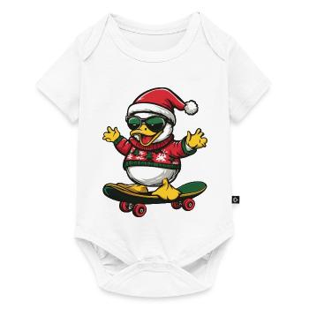Duck Christmas Funny - Baby Premium short-sleeve bodysuit - white - Front