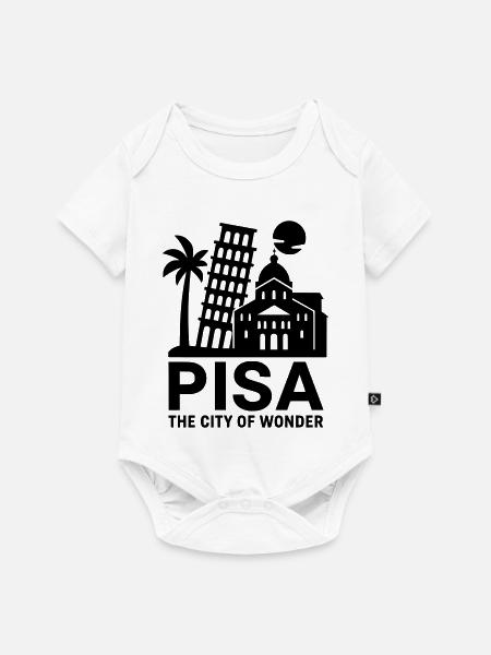 pisa italien - Baby Premium Kurzarmbody - Weiß