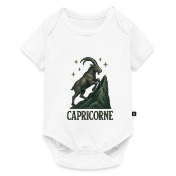 Signe astrologique du Capricorne - Astrologie - Body à manches courtes Premium Bébé - blanc - Devant