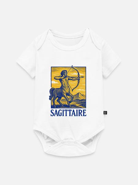 Sternzeichen Schütze - Astrologie - Baby Premium Kurzarmbody - Weiß
