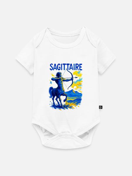 Sternzeichen Schütze - Astrologie - Baby Premium Kurzarmbody - Weiß