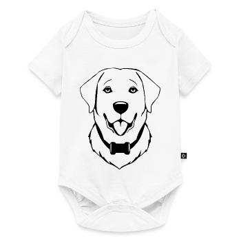 Golden Tertriever Dog T-shirt Dog Head Gift - Baby Premium short-sleeve bodysuit - white - Front