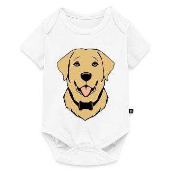 Golden Retriever Dog T-shirt Dog Head Gift - Baby Premium short-sleeve bodysuit - white - Front
