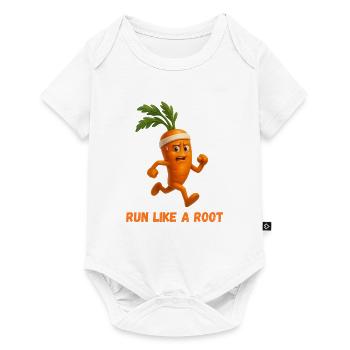 Run like a carrot - Baby Premium short-sleeve bodysuit - white - Front