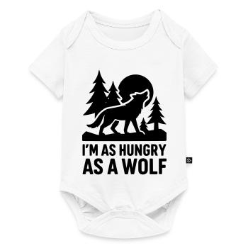 loup affamé affamé - Body à manches courtes Premium Bébé - blanc - Devant