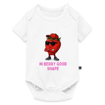 In Berry Good Shape Erdbeere mit Sonnenbrille - Baby Premium Kurzarmbody - Weiß - Vorne