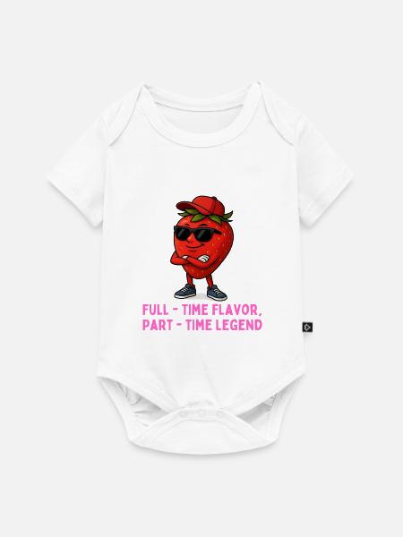 Erdbeere mit Stil Vollzeit Legende - Baby Premium Kurzarmbody - Weiß